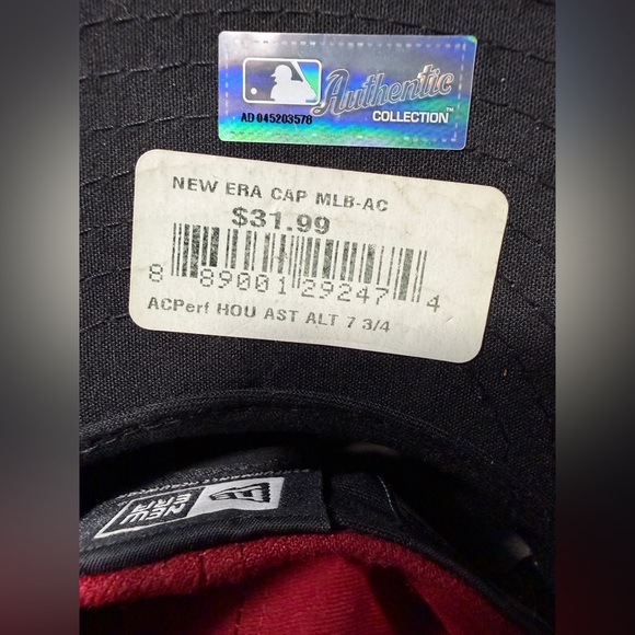 New Era Houston Astros 59FIFTY Fitted Baseball Hat Size 7 3/4.  Red, NWT. - Picture 16 of 16